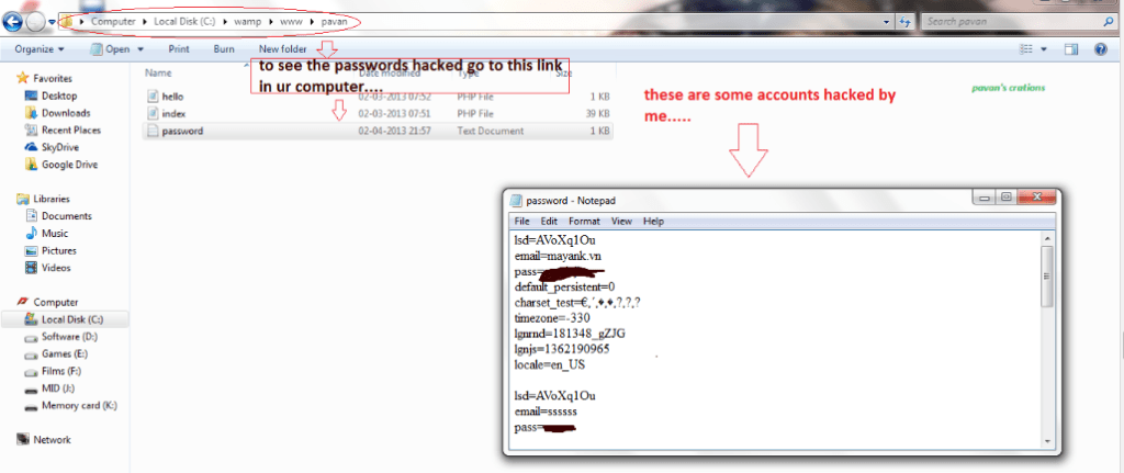 hack account by phishing