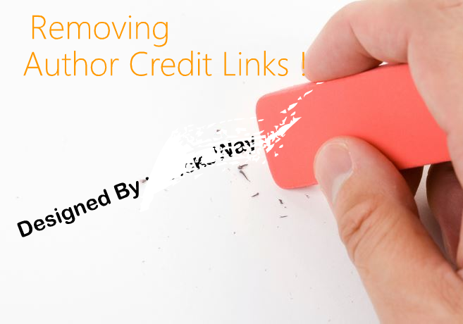  remove author credit link from blogger template