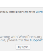 wordpress An unexpected error occurred